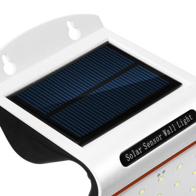 Āra LED sienas gaisma 20 LED saules gaismas dārza dekorēšana verandas lampa PIR kustības sensors polisilīcija ABS nakts indukcijas lampas