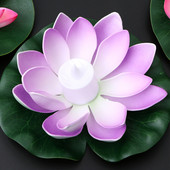 6 kom. Dekoracija za vanjska vrata Svjetleći jezerski cvijet Plutajući lotosov svjetlosni cvijet Noćna svjetiljka s pogonom Svjetlost cvijeta ljiljana Lažni ljiljan