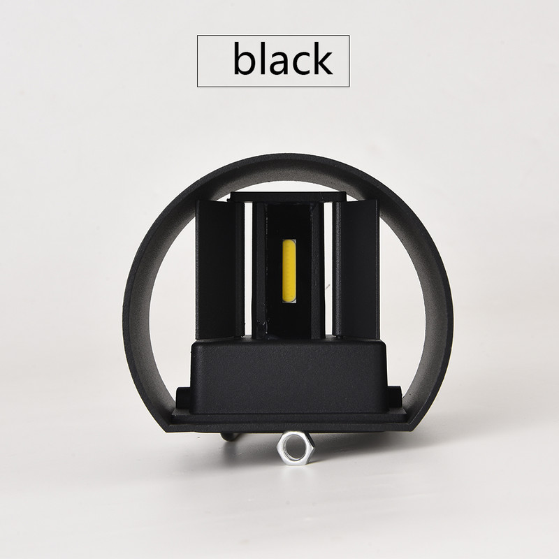 Aplică LED de 12W, impermeabilă, interioară și exterioară, din aluminiu, de perete, rotundă, cu LED, aplice de perete din lemn, stil nordic modern