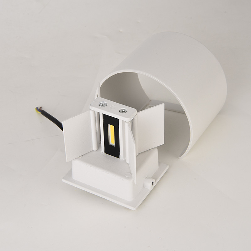 Aplică LED de 12W, impermeabilă, interioară și exterioară, din aluminiu, de perete, rotundă, cu LED, aplice de perete din lemn, stil nordic modern