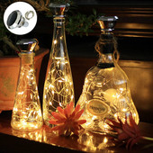 Saules dimanta vīna pudele Korķa LED gaismas stīgu Amatniecība Dekorācijas Gaismas Ziemassvētku Vara stieples Stīgu gaismas Kvēlojoša koka lampa