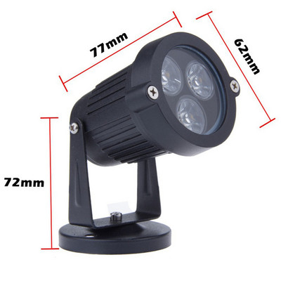 Vanjska rasvjeta Stup svjetlo za stazu 3W Vanjska vodootporna vrtna LED rasvjeta za travnjak 3W DC12V IP65 Mini reflektor Lampa Patio