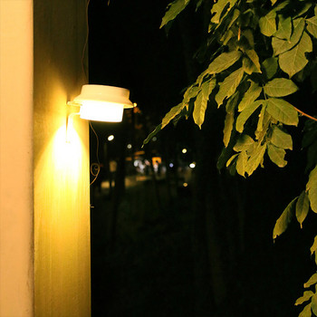 Ограда Слънчева LED светлина Външна стенна лампа Външна стена Слънчева светлина Прожектори Градински светлини Сензор за движение Водоустойчив Двор Decoracion