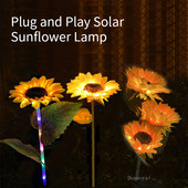 Ziedu lampa Saulespuķu zāliena lampas IP65 Saules Led Dārza Apgaismojums Āra Apgaismojums Saules Enerģija Terases Gaismas Ūdensnecaurlaidīgs Saules Lopa