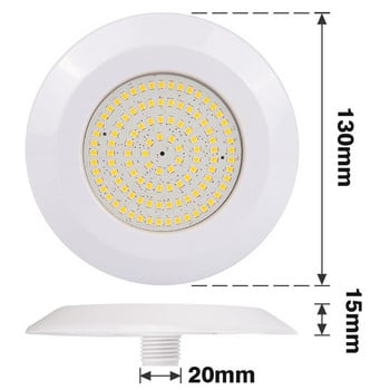 108 LED DC 12V Подводна потопяема светлина за плувен басейн Нощна лампа Водоустойчива ip68 Външна градинска прожектор Топло бяло