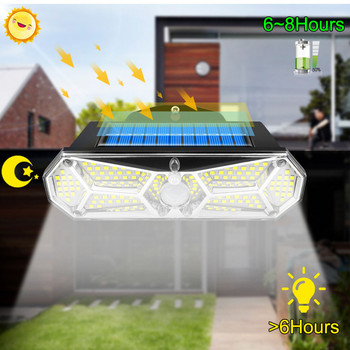 Εφαρμόστε Φωτιστικό τοίχου Ηλιακό Φωτιστικό Led Κήπος Φωτισμός εξωτερικού χώρου Αισθητήρας κίνησης Φωτιστικό δρόμου Αδιάβροχο εξωτερικό Χριστουγεννιάτικο Φωτιστικό Αυλή