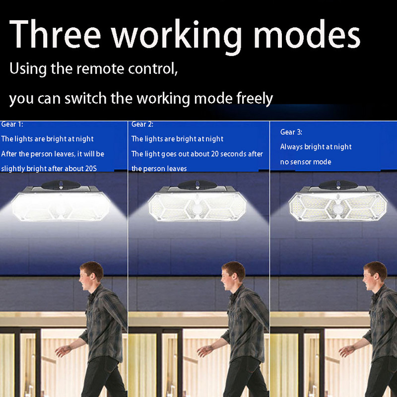 Nanesite zidno svjetlo Solarna led svjetiljka Vrtna vanjska rasvjeta Senzor pokreta Ulični reflektor Vodootporna vanjska božićna rasvjeta Dvorište