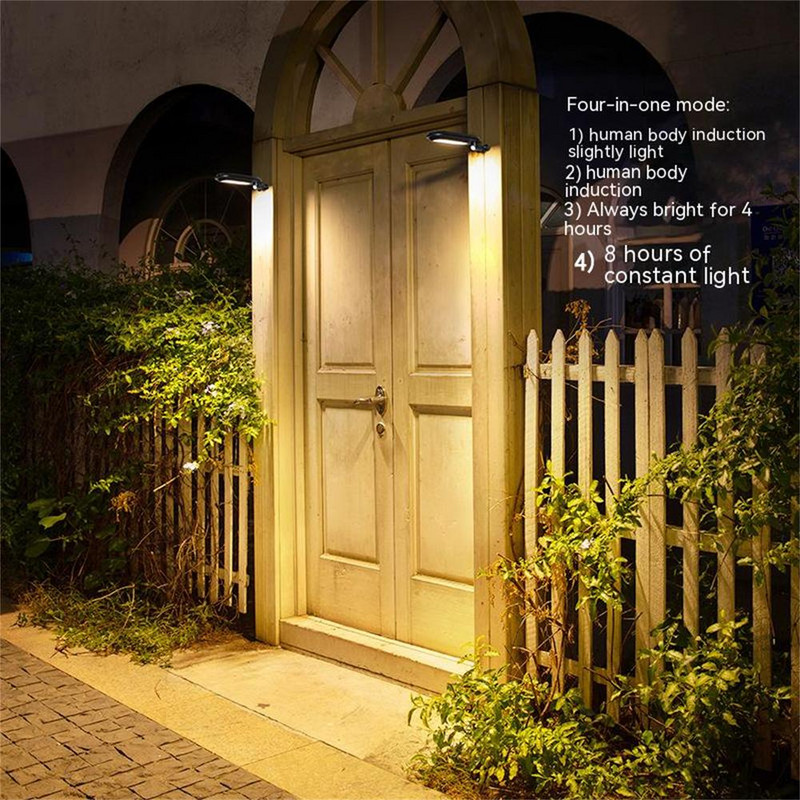 Led saules sienas lampa Ip65 ūdensizturīgs cilvēka ķermeņa indukcijas āra ielu apgaismojums dārza ielas balkona dekorēšanai