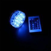 Színes medencevilágítás víz alatti lámpák ABS átlátszó 10 ledes távirányító gomb vízálló lámpák váza dekoratív lámpák