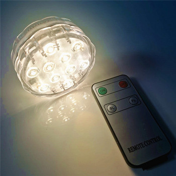 Πολύχρωμο Φωτιστικό Πισίνας Υποβρύχια Φωτάκια ABS Διάφανο 10 led Πόμολο Τηλεχειριστηρίου Αδιάβροχα Φώτα Βάζο Διακοσμητικά Φωτάκια