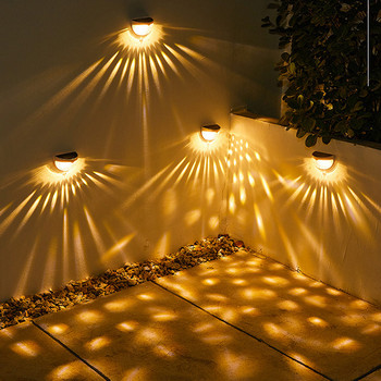 2 бр./4 бр. LED слънчеви градински светлини Светлина за веранда Външни стенни лампи