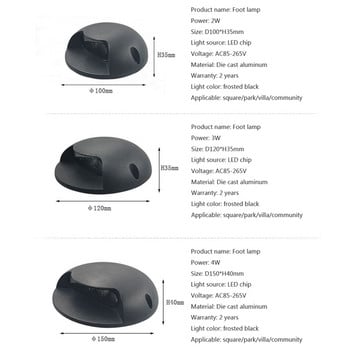 2W 3W 4W Водоустойчива вградена светлина LED индукционна светлина за крака Наземна светлина Наземна прожекторна светлина Канал Градина Тревна пътека Пейзажна светлина