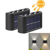 Solar LED lámpa kültéri fali lámpa vízálló fali lámpa kültéri napelemes utcai lámpa kerti dekoráció