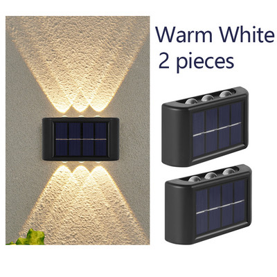 Solar LED lámpa kültéri fali lámpa vízálló fali lámpa kültéri napelemes utcai lámpa kerti dekoráció