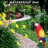 LED saules dārza gaisma Papagaiļa Ziemassvētku gaismas āra spuldzes Plastmasas saules enerģijas panelis ar klipu lampas ceļu nakts zāliena gaisma
