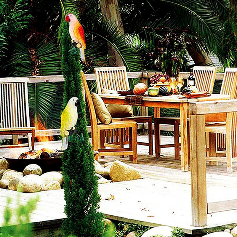 LED saules dārza gaisma Papagaiļa Ziemassvētku gaismas āra spuldzes Plastmasas saules enerģijas panelis ar klipu lampas ceļu nakts zāliena gaisma