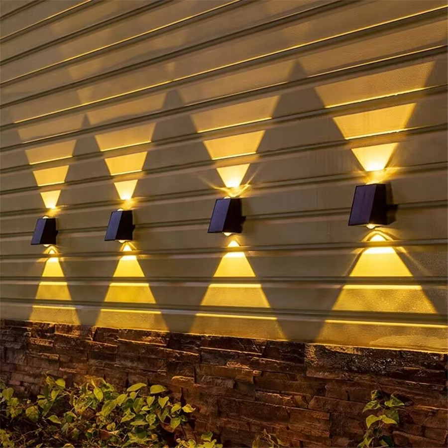 Badubg Висока яркост Led Външни слънчеви стенни лампи Водоустойчива декорация на домашна 4010
