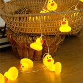 LED Little Yellow Duck Light String Isiksus armas loominguline isetegemise kodu Põhjamaade puhkus Magamistoa Tuba Aku Välilatern