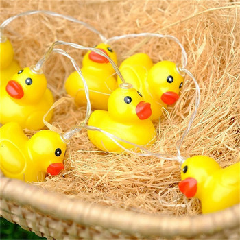 LED Little Yellow Duck Light String Personality Cute Creative Diy Home Nordic Holiday Bedroom Room Battery Външен фенер