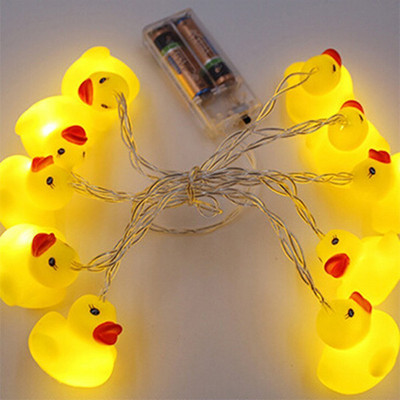 LED Little Yellow Duck Light String Isiksus armas loominguline isetegemise kodu Põhjamaade puhkus Magamistoa Tuba Aku Välilatern