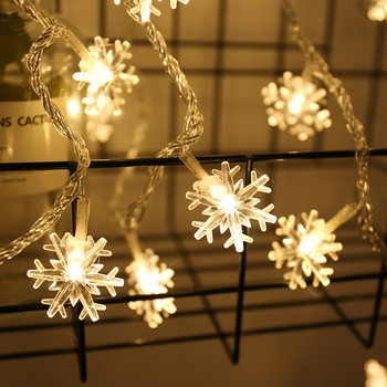 20/10 Led Star Snowflake String Lights Χριστουγεννιάτικες Διακοσμήσεις Εξωτερικού σπιτιού Φωτάκια Νεράιδας Φωτιστικό Μπαταρίας Γιρλάντα Διακόσμηση βεράντας γάμου