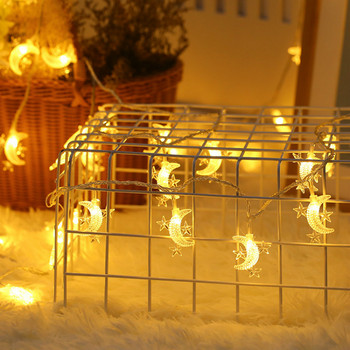 20/10 Led Star Snowflake Струнни светлини Коледни домашни декорации на открито Фея Светлини Гирлянд Батерия Светлина Сватбен декор на двора