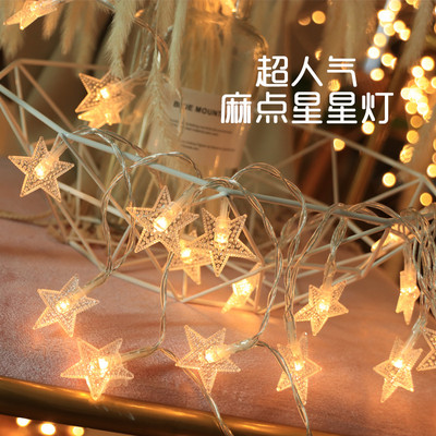 20/10 Led zvaigznes sniegpārsliņu gaismas stīgas Ziemassvētku mājas āra dekorācijas Fairy Lights Garland Baterijas gaismas Kāzu terases dekors