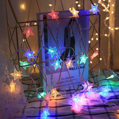 20/10 Led zvaigznes sniegpārsliņu gaismas stīgas Ziemassvētku mājas āra dekorācijas Fairy Lights Garland Baterijas gaismas Kāzu terases dekors