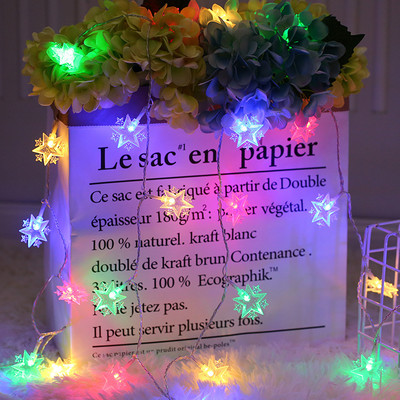 20/10 Led zvaigznes sniegpārsliņu gaismas stīgas Ziemassvētku mājas āra dekorācijas Fairy Lights Garland Baterijas gaismas Kāzu terases dekors