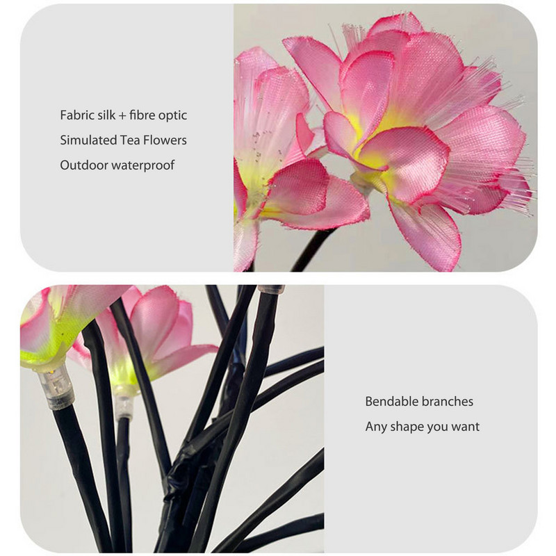 Ar saules enerģiju darbināma LED gaisma 2 režīmu zieda formas zāliena gaismas IP65 ūdensizturīgs pagalma celiņu ainavu dekorēšanai