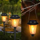 Dārza apgaismojums IP65 ūdensnecaurlaidīgs LED saules ainava zāliena lampas dekorēšana liesmas āra ielu apgaismojums