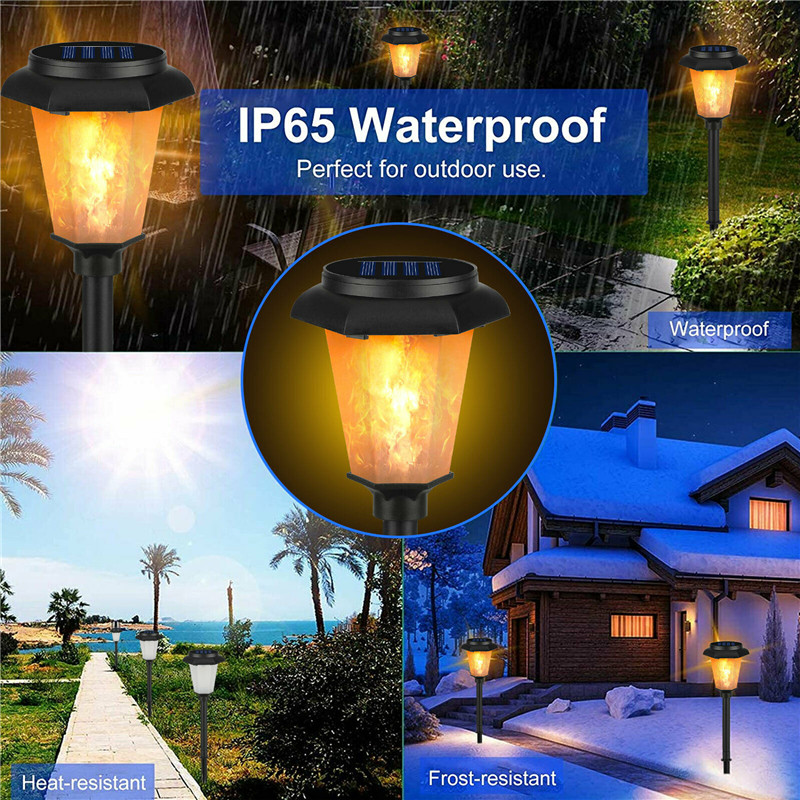 Dārza apgaismojums IP65 ūdensnecaurlaidīgs LED saules ainava zāliena lampas dekorēšana liesmas āra ielu apgaismojums