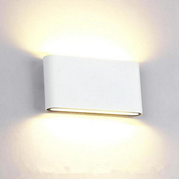 IP65 LED стенна лампа Външно водоустойчиво градинско осветление Алуминий 6W 12W AC86-265 Стенна лампа за вътрешна спалня, хол, стълби