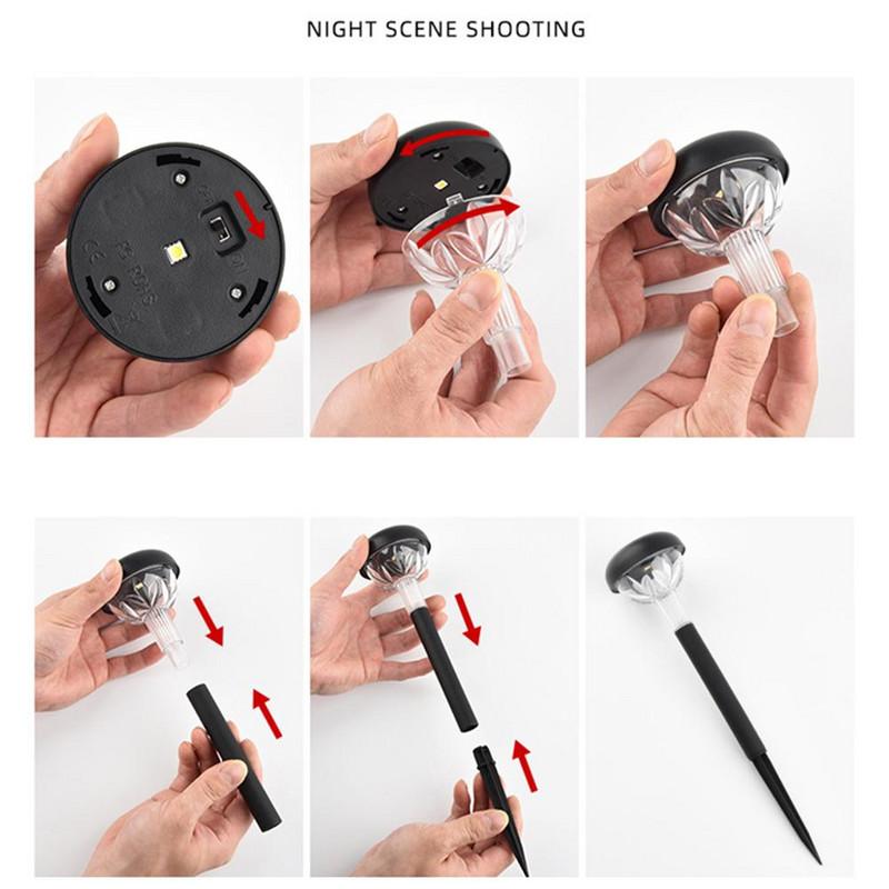 6db kültéri LED napelemes lámpák színes vízálló kerti lámpák automatikus be- és kikapcsolása pázsithoz terasz udvar dekoráció táj világítás