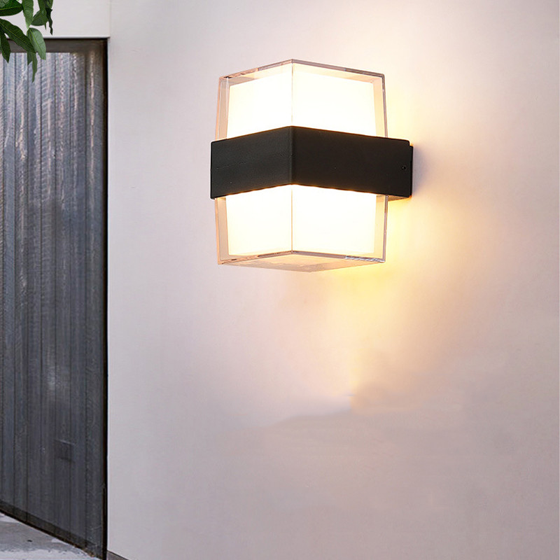 9W 18W LED vanjska vodootporna zidna svjetiljka Akrilni abažur Zidna svjetiljka Vrt Hodnik Prolaz Svjetlo za trijem Unutarnja svjetla za spavaću sobu