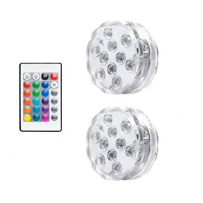 Veealused tuled LED RGB sukelvalgusti kaugjuhtimispuldiga veekindel öövalgusti kodukaunistuseks peobasseini tiik