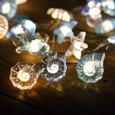 LED fényfüzér 3M 2M Seahorse Seastar Shell Fairy ünnepi füzér lámpa karácsonyra kültéri, beltéri esküvői party dekoráció