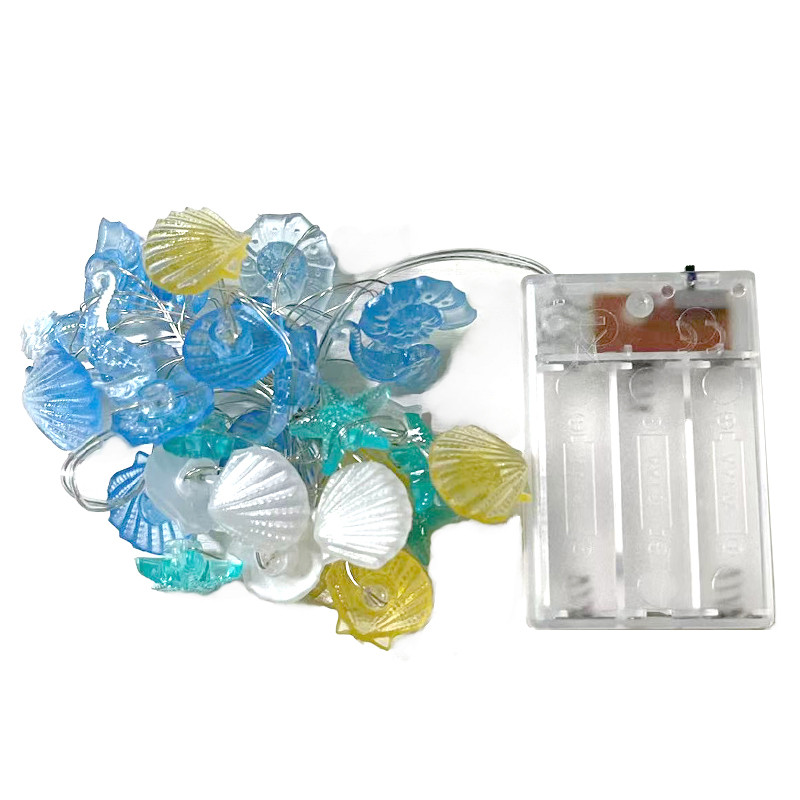 LED fényfüzér 3M 2M Seahorse Seastar Shell Fairy ünnepi füzér lámpa karácsonyra kültéri, beltéri esküvői party dekoráció