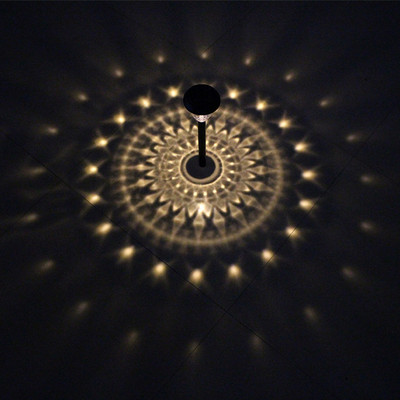 LED-es napelemes fényvetítés hullámzó gyepfény udvari kültéri kerti dekoráció vízálló világítási ösvény dekoratív fény