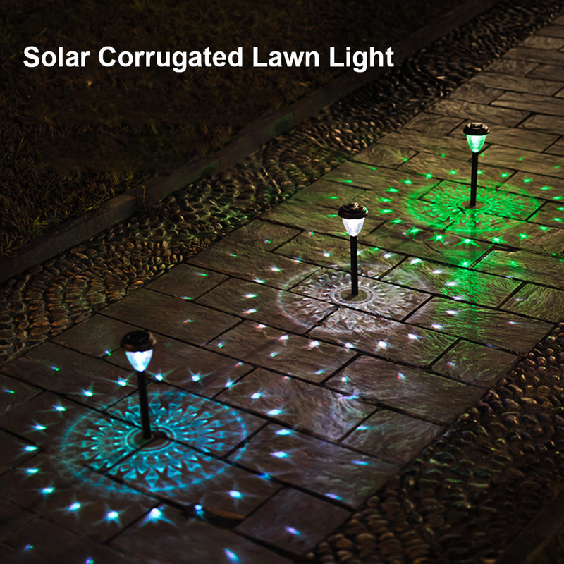 LED-es napelemes fényvetítés hullámzó gyepfény udvari kültéri kerti dekoráció vízálló világítási ösvény dekoratív fény