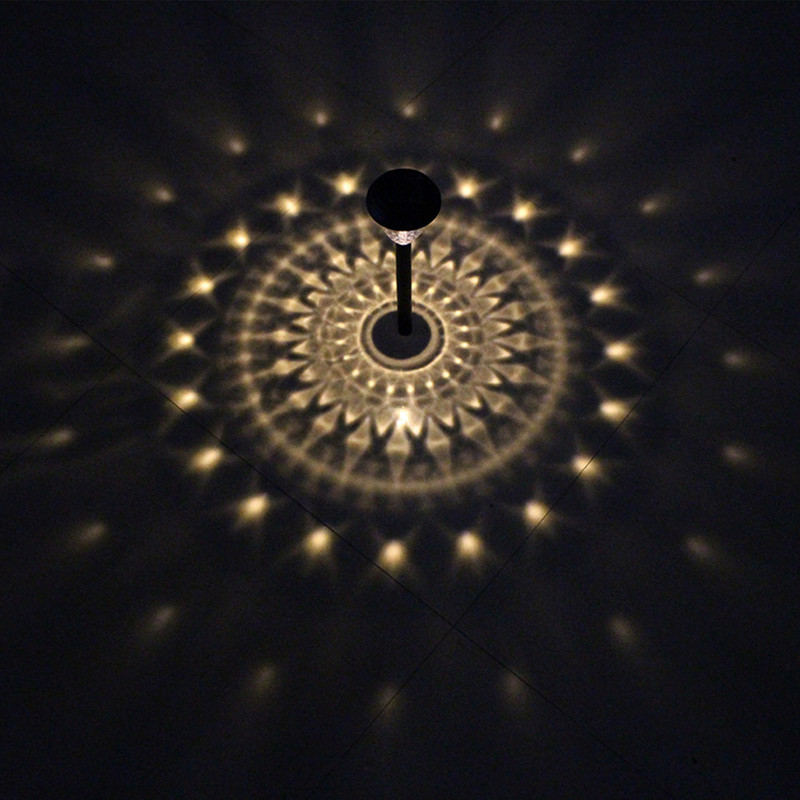 LED-es napelemes fényvetítés hullámzó gyepfény udvari kültéri kerti dekoráció vízálló világítási ösvény dekoratív fény