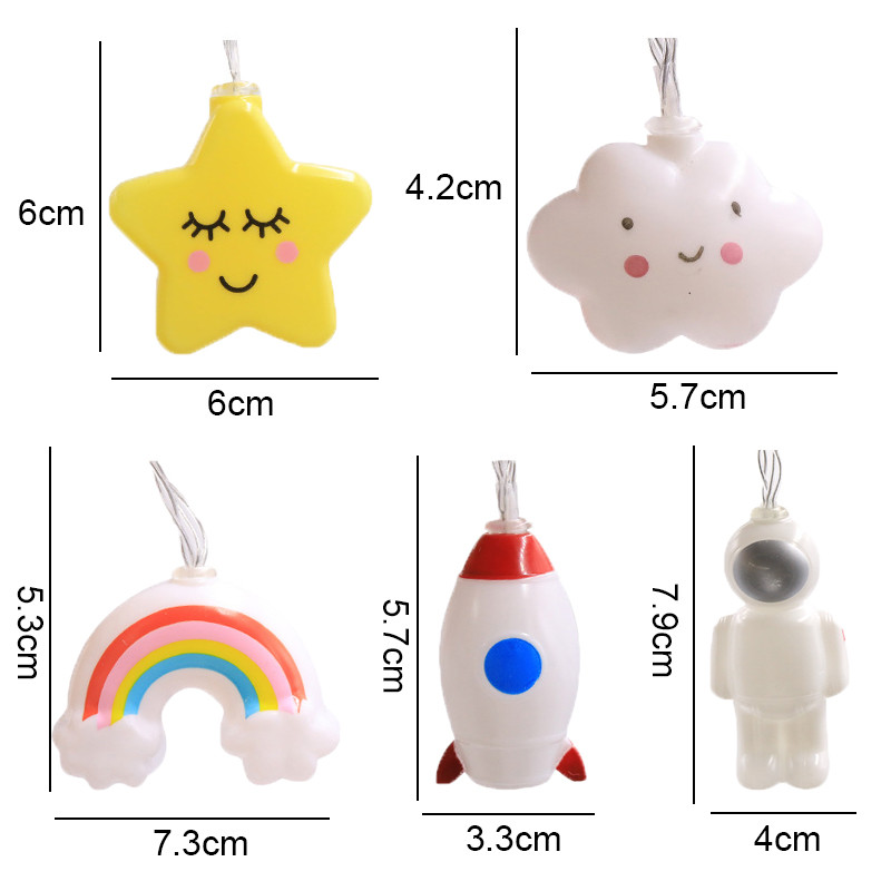 Ar USB/baterijām darbināma jauka kaķa ķepa raķete mākonis feja LED gaismas virtene Ziemassvētku vītne dzimšanas dienas svinībām kāzu guļamistabas dekorēšanai