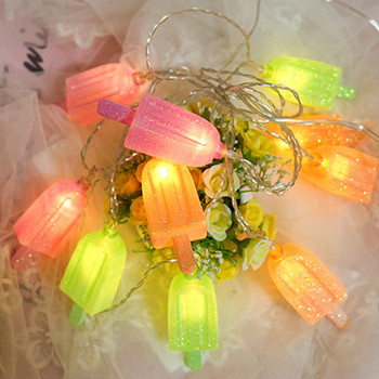Παγωτό ουράνιο τόξο LED String Lights Fairy Garden φωτιστικό γιρλάντα Χριστουγεννιάτικο πάρτι Γάμου Γενέθλια Διακόσμηση υπνοδωματίου