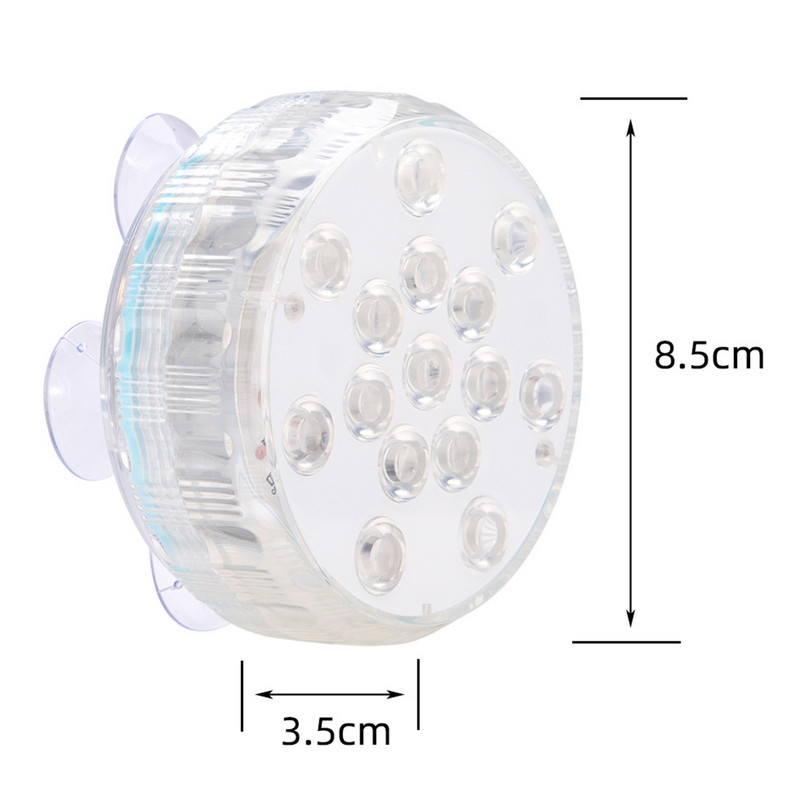 15LED podvodna svjetla RF daljinski upravljač Potpuni vodootporni vakuumski magneti Svjetlo za bazene 16 boja Potopna svjetla za ribnjak