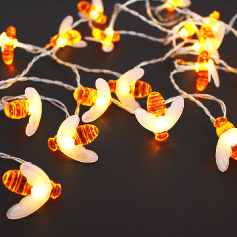 3M 6M Honey Bee String Lights Vanjski vrtni ukras Girlland Fairy Lighting Dekor stražnjeg dvorišta Vanjski pogon Vodootporan 2023.