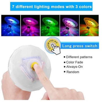 Πλωτό υποβρύχιο φως RGB Υποβρύχιο LED Disco Party Light Glow Show Φώτα πισίνας Λάμπα υδρομασάζ υδρομασάζ Φωτιστικό μπάνιου μωρού