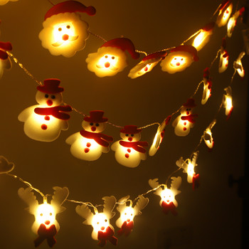 10 LED String Lights Χριστουγεννιάτικο Φως Χιονάνθρωπος Νεράιδα Εξωτερική Γιρλάντα Κουρτίνα String Χριστουγεννιάτικο Χριστουγεννιάτικο Πρωτοχρονιάτικο Φωτιστικό Χριστουγέννων
