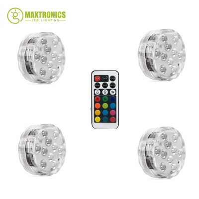 LED víz alatti lámpa RGB távirányító IP68 vízálló tóhoz kültéri úszómedencéhez dekoratív akváriumi akváriumi éjszakai lámpa