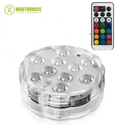 LED víz alatti lámpa RGB távirányító IP68 vízálló tóhoz kültéri úszómedencéhez dekoratív akváriumi akváriumi éjszakai lámpa