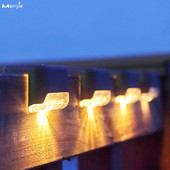 4 gabali Saules gaismas āra ūdensnecaurlaidīga saules lampa dārza dekorēšanai Gaismas vadības sensors Verandas apgaismojums lampu kāpnēm